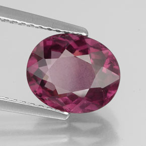 2.83 ct Red Rhodolite Garnet Stone, Natural Rhodolite Garnet in Oval Facet Shape for Sale