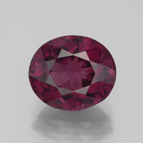 3.00 ct Red Rhodolite Garnet Gemstone, Rhodolite Garnet Gem in Oval Facet Shape for Sale.