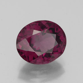 3.00 ct Red Rhodolite Garnet Stone, Natural Rhodolite Garnet in Oval Facet Shape for Sale