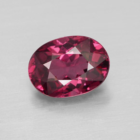 1.94 ct Red Rhodolite Garnet Gemstone, Rhodolite Garnet Gem in Oval Facet Shape for Sale.