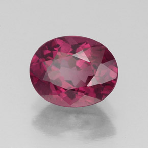 1.95 ct Red Rhodolite Garnet Stone, Natural Rhodolite Garnet in Oval Facet Shape for Sale