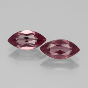 1.29 ct Red Rhodolite Garnet Gemstone, Rhodolite Garnet Gem in Marquise Facet Shape for Sale.