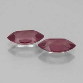 Rhodolite Garnet Gemstone in 8 x 4 mm (calibrated) Size for Sale, Rhodolite Garnet Stone in Raspberry Red Color