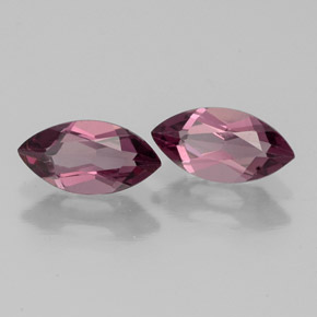 1.43 ct Red Rhodolite Garnet Gemstone, Rhodolite Garnet Gem in Marquise Facet Shape for Sale.