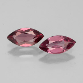 0.82 ct Red Rhodolite Garnet Gemstone, Rhodolite Garnet Gem in Marquise Facet Shape for Sale.