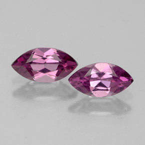 0.88 ct Red Rhodolite Garnet Gemstone, Rhodolite Garnet Gem in Marquise Facet Shape for Sale.