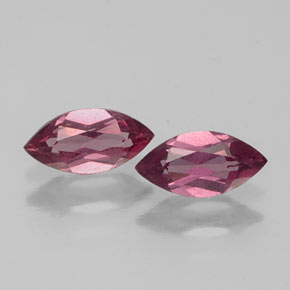 0.84 ct Red Rhodolite Garnet Gemstone, Rhodolite Garnet Gem in Marquise Facet Shape for Sale.