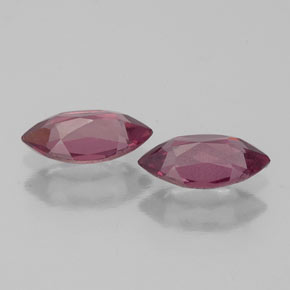 Rhodolite Garnet Gemstone in 7 x 3.5 mm (calibrated) Size for Sale, Rhodolite Garnet Stone in Raspberry Red Color