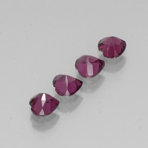 Rhodolite Garnet Gemstone in 5 x 5 mm (calibrated) Size for Sale, Rhodolite Garnet Stone in Raspberry Red Color