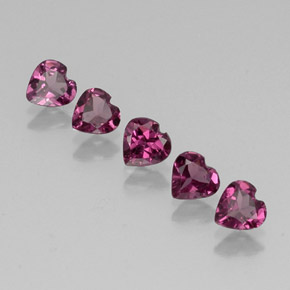 2.29 ct Red Rhodolite Garnet Stone, Natural Rhodolite Garnet in Heart Facet Shape for Sale