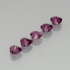 Rhodolite Garnet Gemstone in 5 x 5 mm (calibrated) Size for Sale, Rhodolite Garnet Stone in Raspberry Red Color