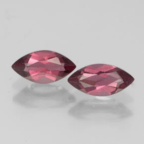 0.98 ct Red Rhodolite Garnet Gemstone, Rhodolite Garnet Gem in Marquise Facet Shape for Sale.