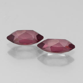 Rhodolite Garnet Gemstone in 7 x 3.5 mm (calibrated) Size for Sale, Rhodolite Garnet Stone in Raspberry Red Color
