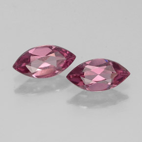 0.83 ct Red Rhodolite Garnet Gemstone, Rhodolite Garnet Gem in Marquise Facet Shape for Sale.