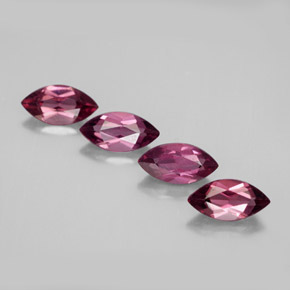 2.03 ct Red Rhodolite Garnet Stone, Natural Rhodolite Garnet in Marquise Facet Shape for Sale