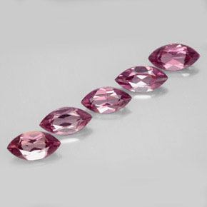 3.60 ct Red Rhodolite Garnet Gemstone, Rhodolite Garnet Gem in Marquise Facet Shape for Sale.