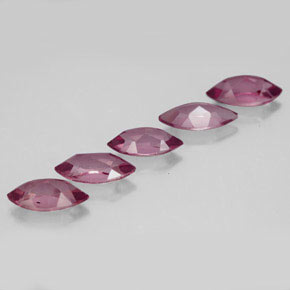 Rhodolite Garnet Gemstone in 8.1 x 4.2 mm Size for Sale, Rhodolite Garnet Stone in Raspberry Red Color