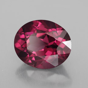 1.77 ct Red Rhodolite Garnet Stone, Natural Rhodolite Garnet in Oval Facet Shape for Sale