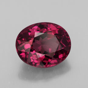 2.24 ct Red Rhodolite Garnet Stone, Natural Rhodolite Garnet in Oval Facet Shape for Sale