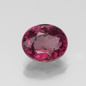 2.02 ct Red Rhodolite Garnet Stone, Natural Rhodolite Garnet in Oval Facet Shape for Sale