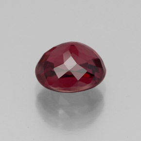 Rhodolite Garnet Gemstone in 8.1 x 6.9 mm Size for Sale, Rhodolite Garnet Stone in Raspberry Red Color