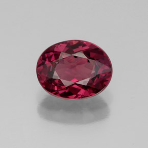 2.07 ct Red Rhodolite Garnet Gemstone, Rhodolite Garnet Gem in Oval Facet Shape for Sale.