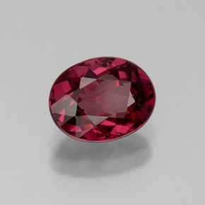 2.07 ct Red Rhodolite Garnet Stone, Natural Rhodolite Garnet in Oval Facet Shape for Sale