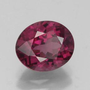 2.95 ct Red Rhodolite Garnet Stone, Natural Rhodolite Garnet in Oval Facet Shape for Sale