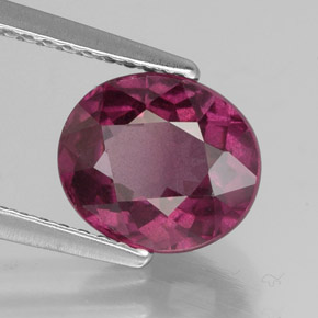 2.60 ct Red Rhodolite Garnet Stone, Natural Rhodolite Garnet in Oval Facet Shape for Sale