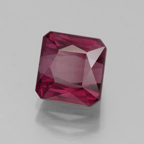 2.73 ct Red Rhodolite Garnet Stone, Natural Rhodolite Garnet in Octagon / Scissor Cut Shape for Sale