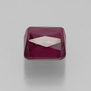 Rhodolite Garnet Gemstone in 7.2 x 6.9 mm Size for Sale, Rhodolite Garnet Stone in Raspberry Red Color