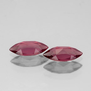 Rhodolite Garnet Gemstone in 8 x 4 mm (calibrated) Size for Sale, Rhodolite Garnet Stone in Raspberry Red Color