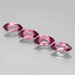 2.25 ct Red Rhodolite Garnet Gemstone, Rhodolite Garnet Gem in Marquise Facet Shape for Sale.