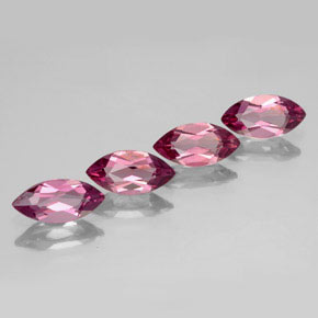 2.25 ct Red Rhodolite Garnet Stone, Natural Rhodolite Garnet in Marquise Facet Shape for Sale