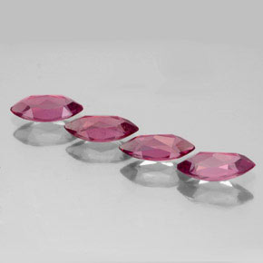 Rhodolite Garnet Gemstone in 8 x 4 mm (calibrated) Size for Sale, Rhodolite Garnet Stone in Raspberry Red Color