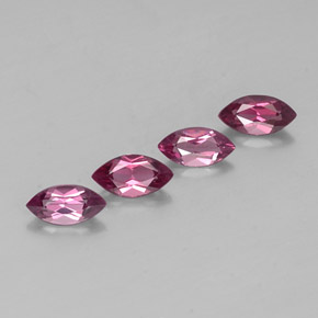 1.82 ct Red Rhodolite Garnet Stone, Natural Rhodolite Garnet in Marquise Facet Shape for Sale