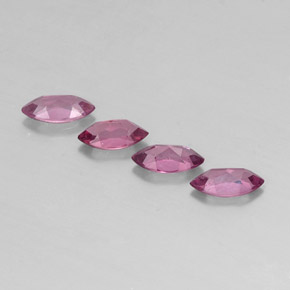 Rhodolite Garnet Gemstone in 7 x 3.5 mm (calibrated) Size for Sale, Rhodolite Garnet Stone in Pinkish Purple Color