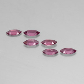 Rhodolite Garnet Gemstone in 7 x 3.5 mm (calibrated) Size for Sale, Rhodolite Garnet Stone in Pinkish Purple Color