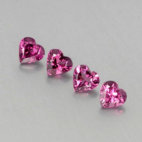 1.92 ct Violet Rhodolite Garnet Stone, Natural Rhodolite Garnet in Heart Facet Shape for Sale