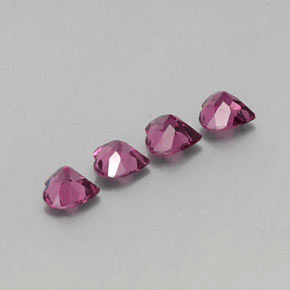 Rhodolite Garnet Gemstone in 5 x 5 mm (calibrated) Size for Sale, Rhodolite Garnet Stone in Pinkish Purple Color