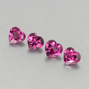 2.10 ct Violet Rhodolite Garnet Stone, Natural Rhodolite Garnet in Heart Facet Shape for Sale