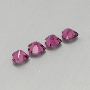 Rhodolite Garnet Gemstone in 5 x 5 mm (calibrated) Size for Sale, Rhodolite Garnet Stone in Pinkish Purple Color