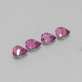 Rhodolite Garnet Gemstone in 4.9 x 4.7 mm Size for Sale, Rhodolite Garnet Stone in Pinkish Purple Color