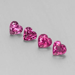 1.88 ct Violet Rhodolite Garnet Stone, Natural Rhodolite Garnet in Heart Facet Shape for Sale