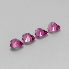 Rhodolite Garnet Gemstone in 5 x 5 mm (calibrated) Size for Sale, Rhodolite Garnet Stone in Pinkish Purple Color