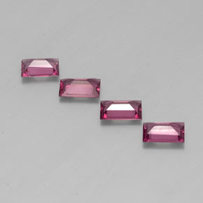 Rhodolite Garnet Gemstone in 6 x 4 mm Size for Sale, Rhodolite Garnet Stone in Raspberry Red Color