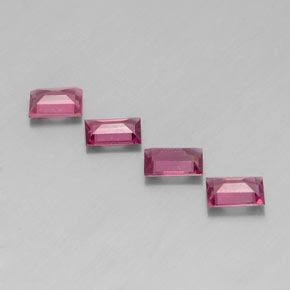 Rhodolite Garnet Gemstone in 6 x 4 mm Size for Sale, Rhodolite Garnet Stone in Raspberry Red Color