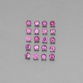 1.30 ct Red Rhodolite Garnet Gemstone, Rhodolite Garnet Gem in Round Facet Shape for Sale.