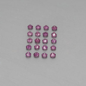 Rhodolite Garnet Gemstone in 2.2 mm Size for Sale, Rhodolite Garnet Stone in Raspberry Red Color