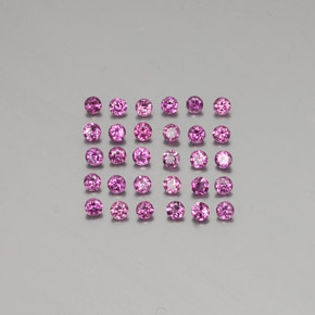 1.91 ct Red Rhodolite Garnet Gemstone, Rhodolite Garnet Gem in Round Facet Shape for Sale.